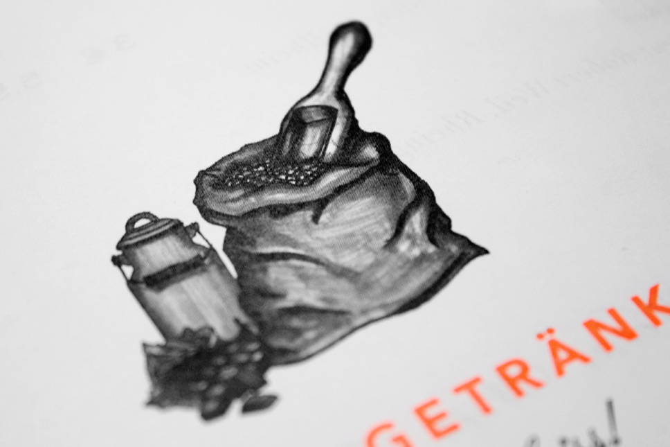 — Illustrations arranged in the bar menu