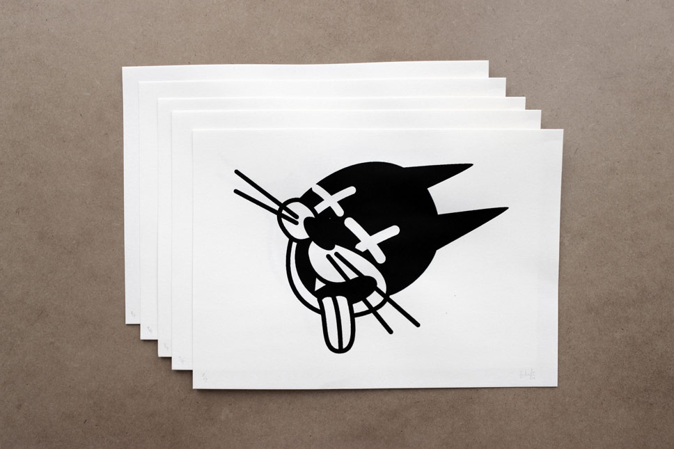 — fig. 03: Dead Cat Black Edition, 5 prints, #signed white paper, 30x21cm