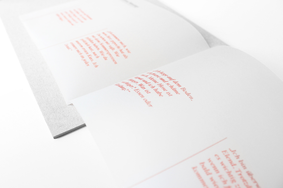 — Appendix with lost monologues on hardcover, folded out — Appendix with lost monologues on hardcover, folded out