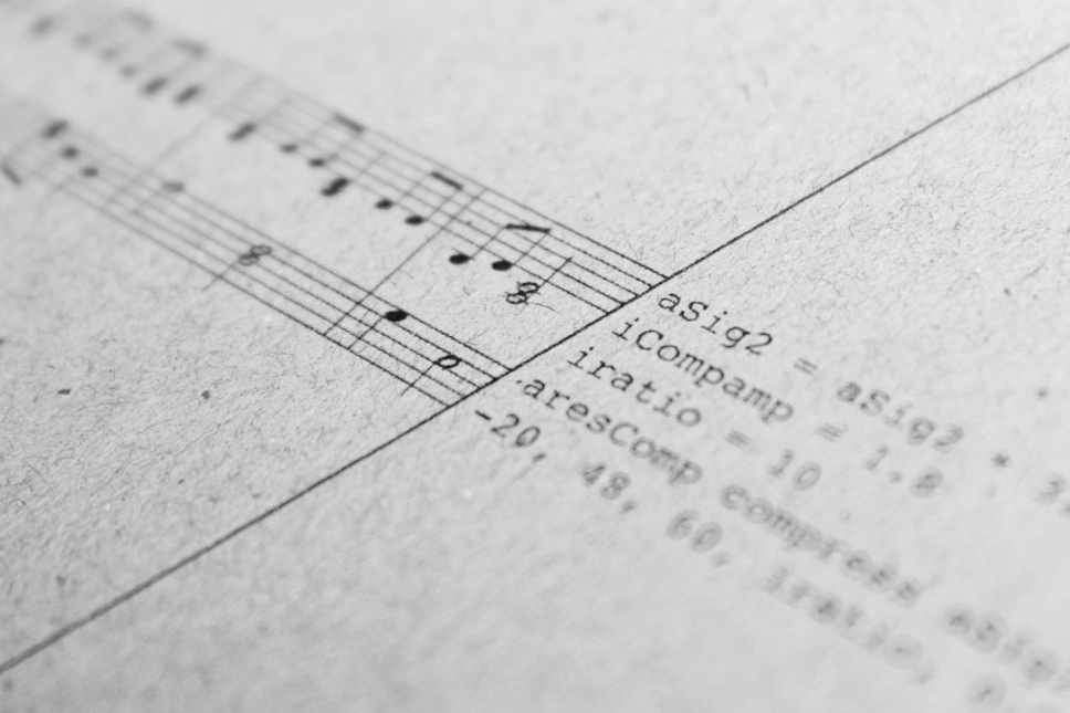 — The cover reveals the code behind the music — The cover reveals the code behind the music
