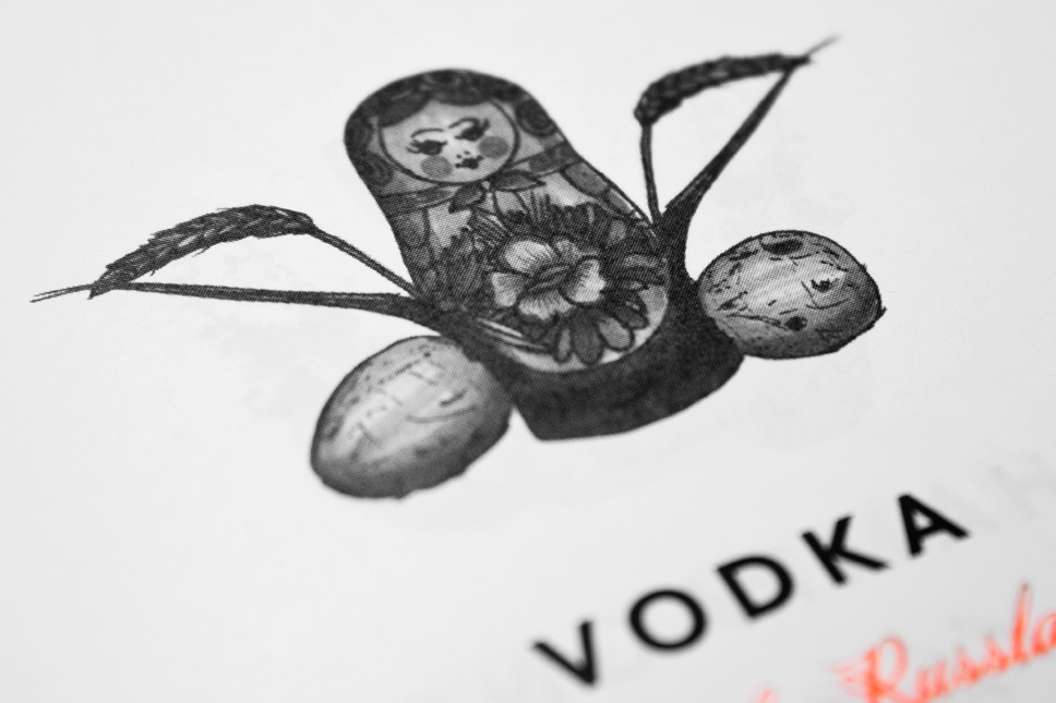 — Illustrations arranged in the bar menu